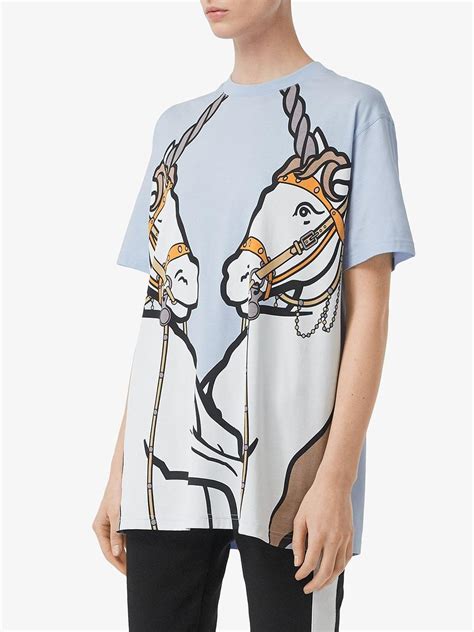 burberry unicorn t shirt|BURBERRY Unicorn Print Cotton Oversized T.